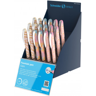 SIS Display piór wiecznych SCHNEIDER Glam, M, 18 szt., mix kolorów