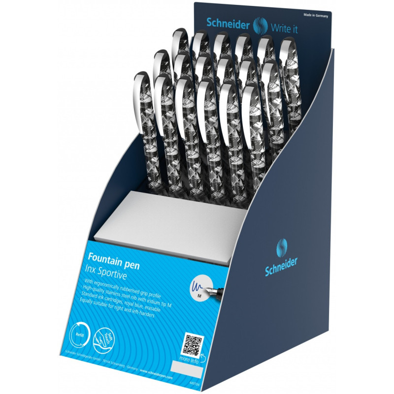 Display piór wiecznych SCHNEIDER Inx Sportive, M, 18 szt., czarny