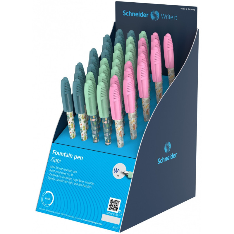 Display piór wiecznych SCHNEIDER Zippi, 40 szt., mix kolorów