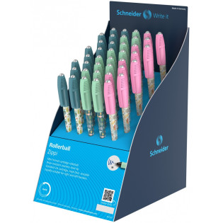 Display piór kulkowych SCHNEIDER Zippi, 40 szt., mix kolorów