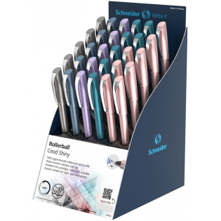 Display piór kulkowych SCHNEIDER Ceod Shiny, 30 szt., mix kolorów