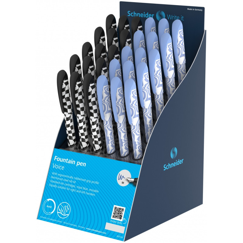 Display piór wiecznych SCHNEIDER Voice, M, 30 szt., mix kolorów
