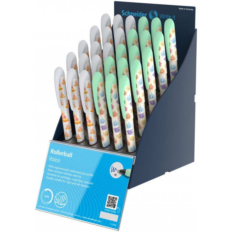 SIS Display piór kulkowych SCHNEIDER Voice, 30 szt., mix kolorów