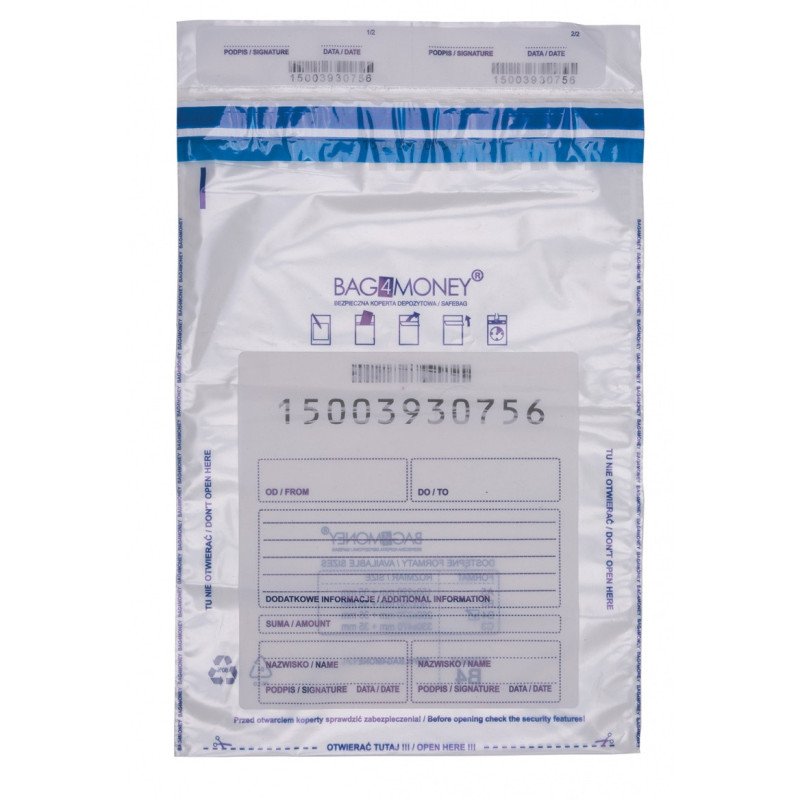 Koperta bezpieczna OFFICE PRODUCTS, B4, 260x370mm, 50szt., transparentna