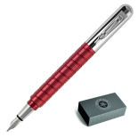 Pióro wieczne GIULIANO MAZZUOLI Officina End Mill, Bichrome, M, czerwone