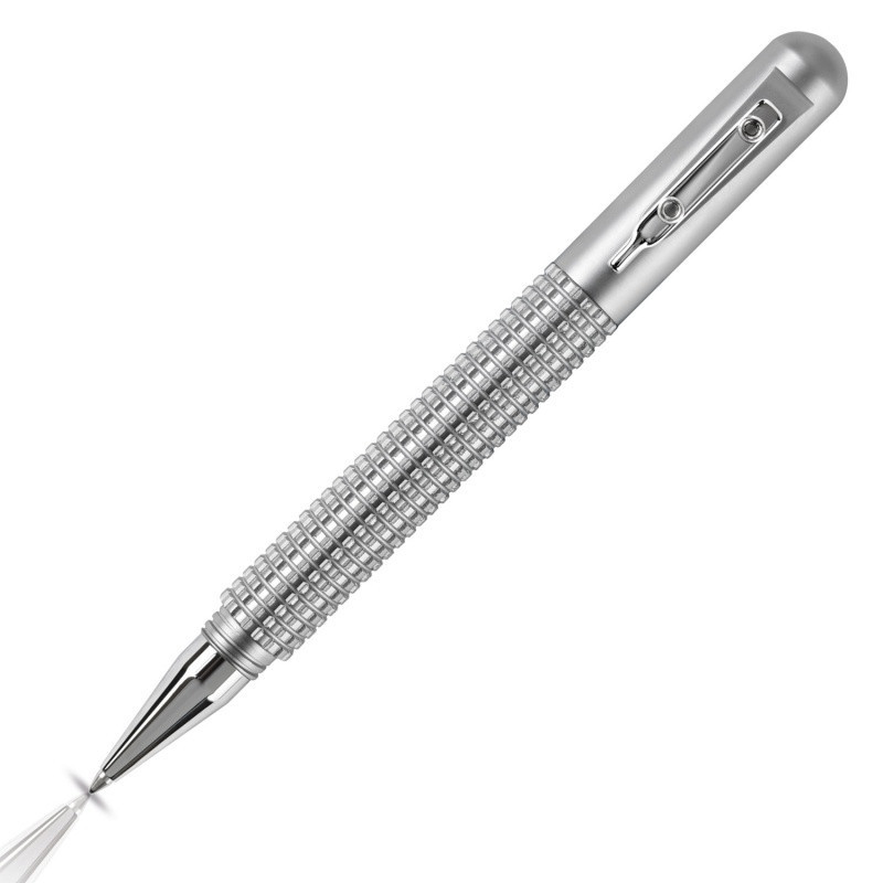 Zestaw GIULIANO MAZZUOLI Officina Casetta Knurler, długopis/ołówek, chromowany