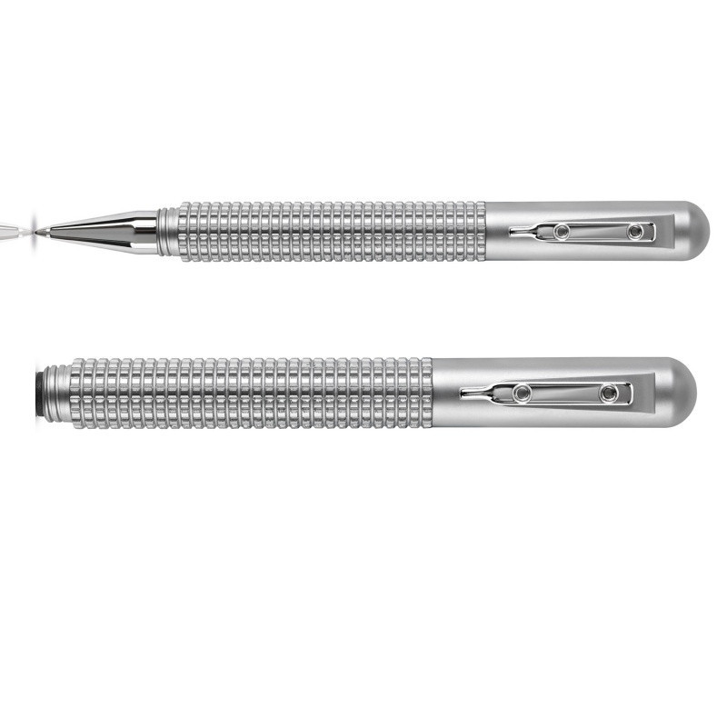 Zestaw GIULIANO MAZZUOLI Officina Casetta Knurler, długopis/ołówek, chromowany