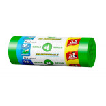 Worki na śmieci JAN NIEZBĘDNY, do segregacji, easy pack, 35l, 20szt., zielone