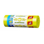 Worki na śmieci JAN NIEZBĘDNY, do segregacji, easy pack, 35l, 20szt., żółte