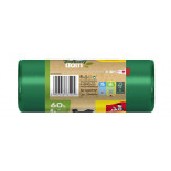 Worki na śmieci JAN NIEZBĘDNY, zielony dom, easy pack, 60l, 18szt., zielone