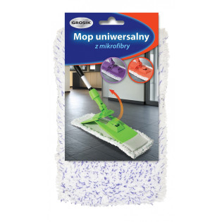 Mop GROSIK, uniwersalny z mikrofibry, wkład, 1 szt. mix kolorów