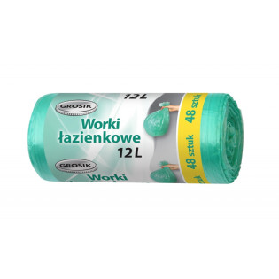 Worki łazienkowe GROSIK, łazienkowe, 12l, 48szt., zielone