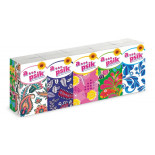 Chusteczki higieniczne VELVET, Apsik, uniwersalne, 3-warstwowe, 10x9szt., białe