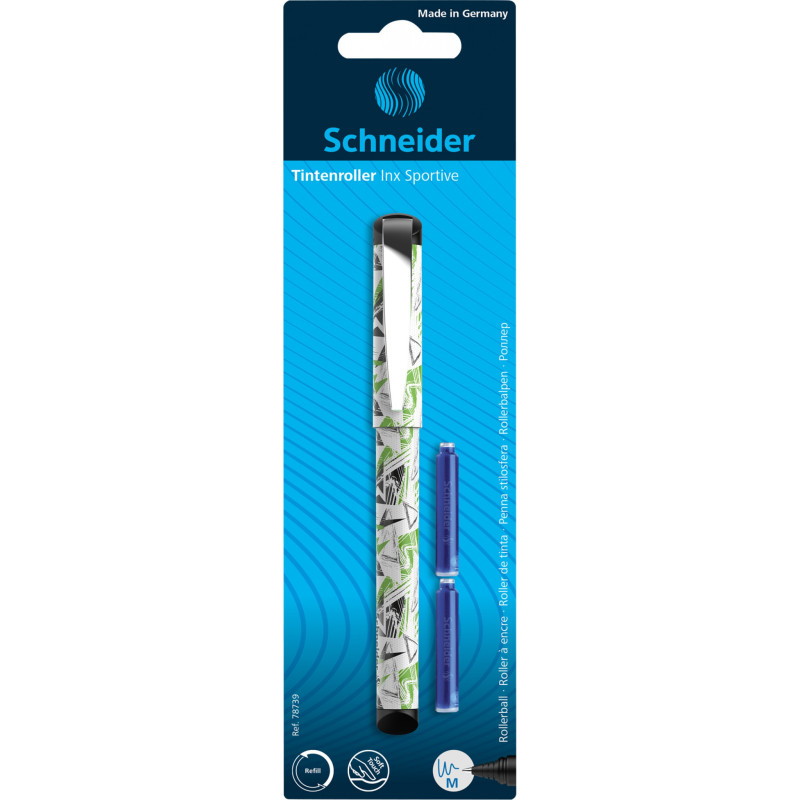 Pióro kulkowe SCHNEIDER Inx Sportive + 2 naboje, blister