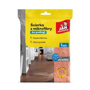 Ścierka z mikrofibry JAN NIEZBĘDNY, do podłogi, dwustronna, 1 szt., pomarańczowa