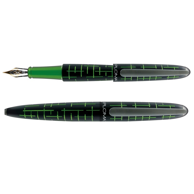 Pióro wieczne DIPLOMAT Elox Matrix, B, 14ct, czarny/zielony