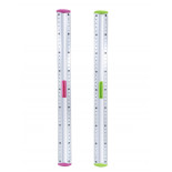 Linijka aluminiowa KEYROAD, z uchwytem na ołówek, 40cm, blister, mix kolorów