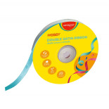 Wstążka KEYROAD, podwójna, satynowa, 12mm x 22,86m, na szpulce, niebieska