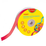 Wstążka KEYROAD, podwójna, satynowa, 25mm x 22,86m, na szpulce, czerwona