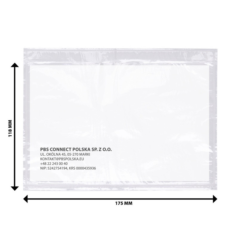 Koperta/przylga kurierska OFFICE PRODUCTS, C6, 500szt., transparentna