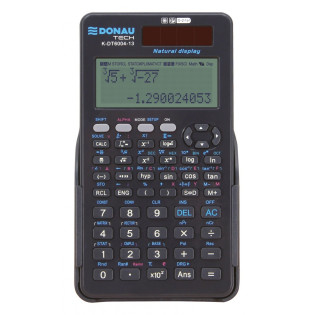 Kalkulator naukowy DONAU TECH, natur. zapis, 417 funkcji, 150x85x19 mm, grafitowy