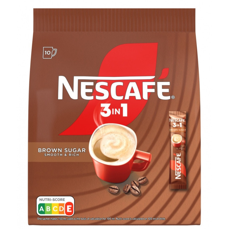 Kawa NESCAFE 3in1, brown sugar, torba, 165g