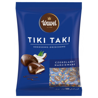 Cukierki Tiki Taki WAWEL, kokosowo-orzechowe, 1kg