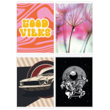 Zeszyt szkolny GIMBOO, A5, w linie, 60 kart., 70gsm, mix wzorów