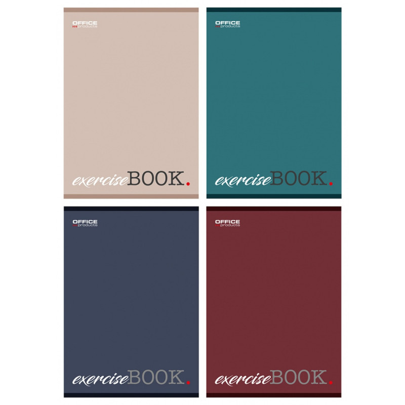 Zeszyt szkolny OFFICE PRODUCTS, A5, w kratkę, 96 kart., 60gsm, mix kolorów