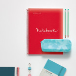 Kołozeszyt MIQUELRIUS NB-1 Emotions, PP, A4, w kratkę, 80 kart., 90g, czerwony