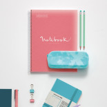 Kołozeszyt MIQUELRIUS NB-1 Emotions, PP, A4, w kratkę, 80 kart., 90g, koralowy