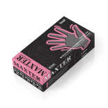 Rękawice nitrylowe bezpudrowe MAXTER, 100 szt., rozmiar XL, czarne