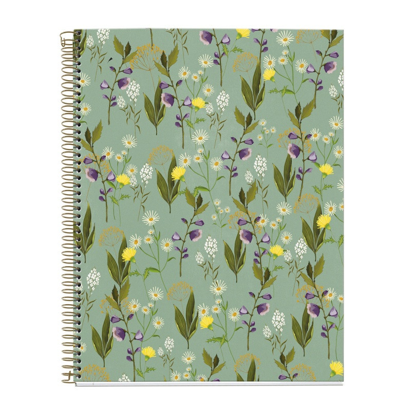 Kołozeszyt MIQUELRIUS NB-4, A4, w kratkę, 120 kart., 70g, green garden