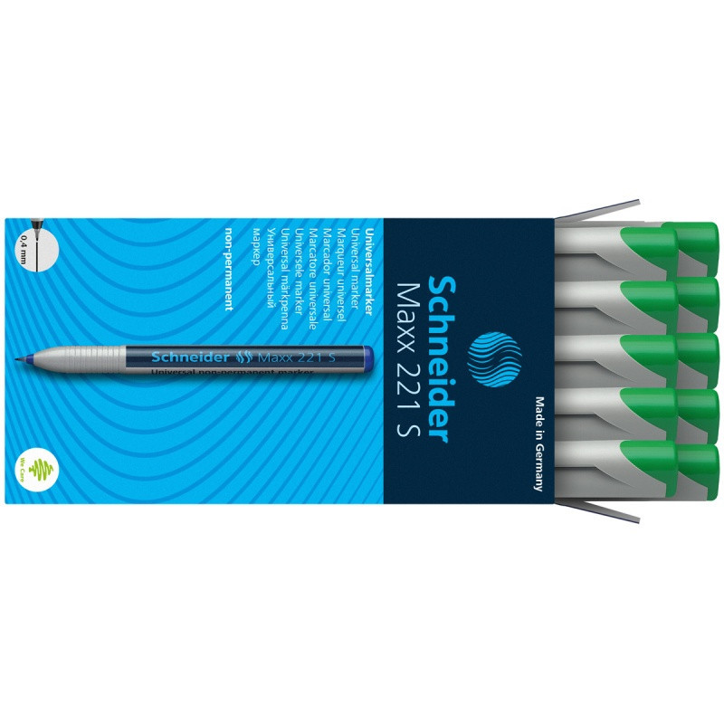 Marker uniwersalny SCHNEIDER Maxx 221 S, 0,4mm, zielony