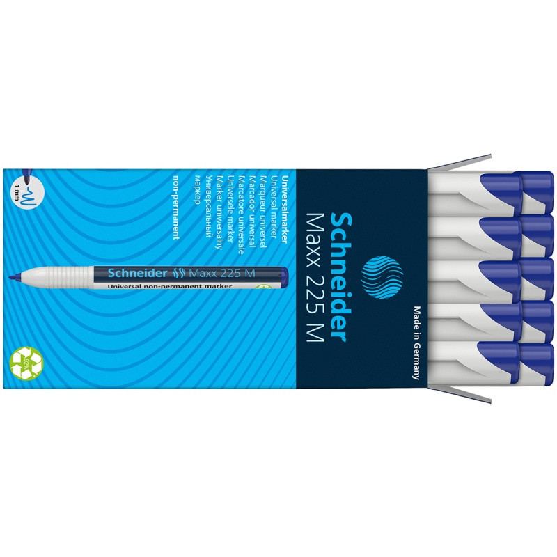 Foliopis niepermanentny SCHNEIDER Maxx 225 M, niebieski