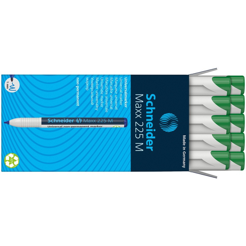 Foliopis niepermanentny SCHNEIDER Maxx 225 M, zielony