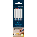 Zestaw foliopisów niepermanentnych SCHNEIDER Maxx 225 M, 4 szt., w etui, mix kolorów