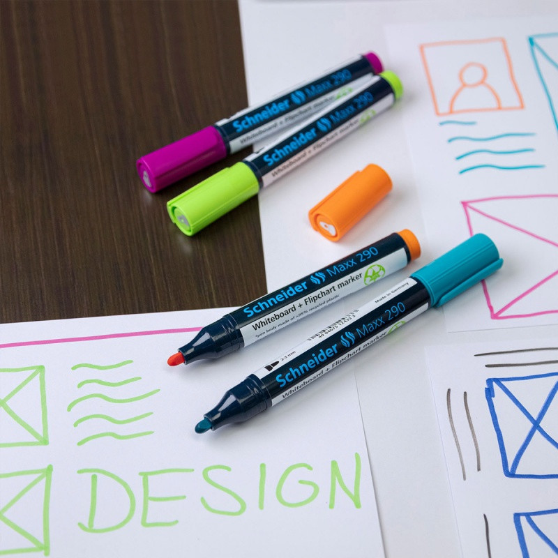 Marker do tablic SCHNEIDER Maxx 290, okrągły, 2-3mm, jasnozielony