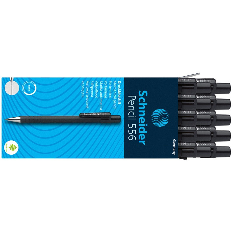 Ołówek automatyczny SCHNEIDER 556, 0,5mm, czarny