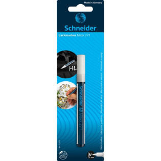 Marker olejowy SCHNEIDER Maxx 271, okrągły, 1-2mm, blister, biały