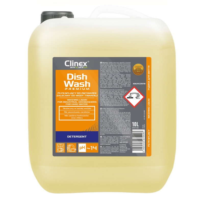 Płyn myjący CLINEX DishWash Premium, do zmywarek, 10l