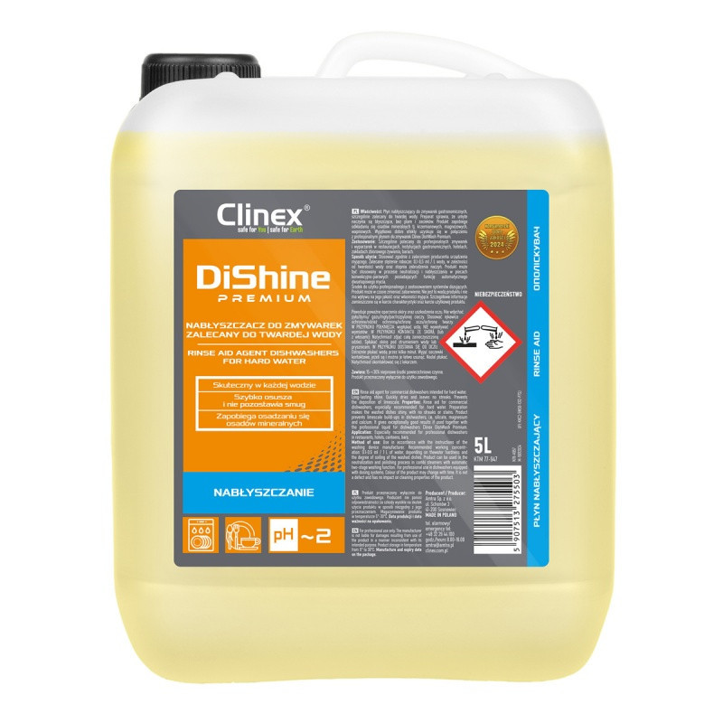 Nabłyszczacz do zmywarek CLINEX DiShine Premium, 5l