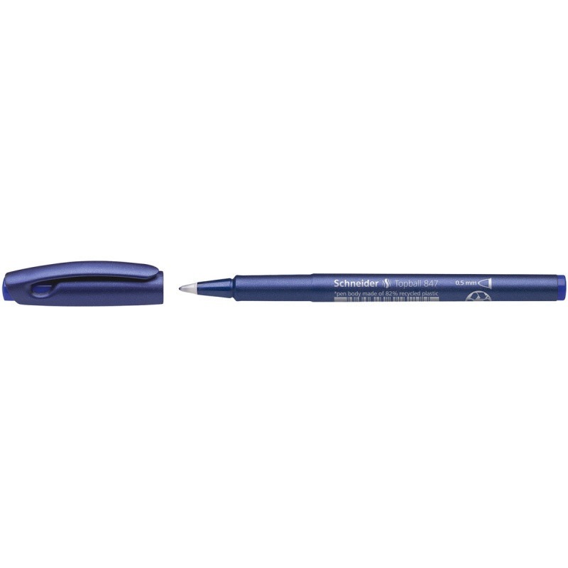 Pióro kulkowe SCHNEIDER Topball 847, 0,5 mm, niebieskie