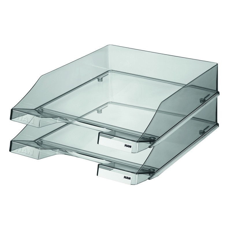 Szufladka na biurko HAN standardowa, polistyren, A4, dymna