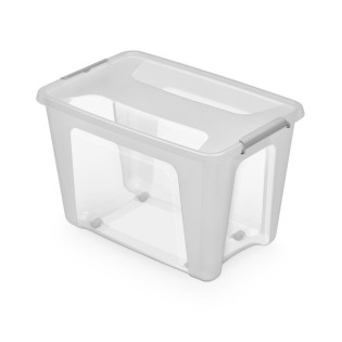 Pojemnik MOXOM PrimeStore, z kółkami, 580x390x390mm, 56l, transparentny