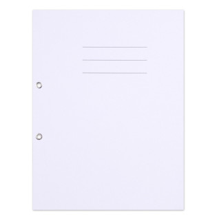 Skoroszyt OFFICE PRODUCTS Budget, karton, oczkowy, nadruk, 1/1, A4, 250gsm, biały