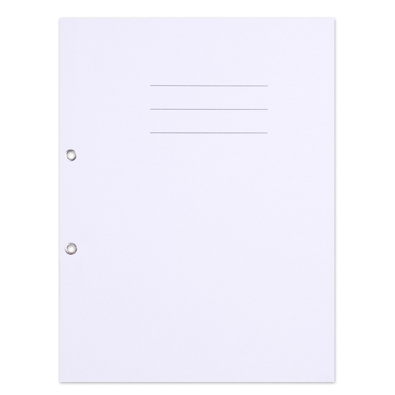 Skoroszyt OFFICE PRODUCTS Budget, karton, oczkowy, nadruk, 1/1, A4, 250gsm, biały