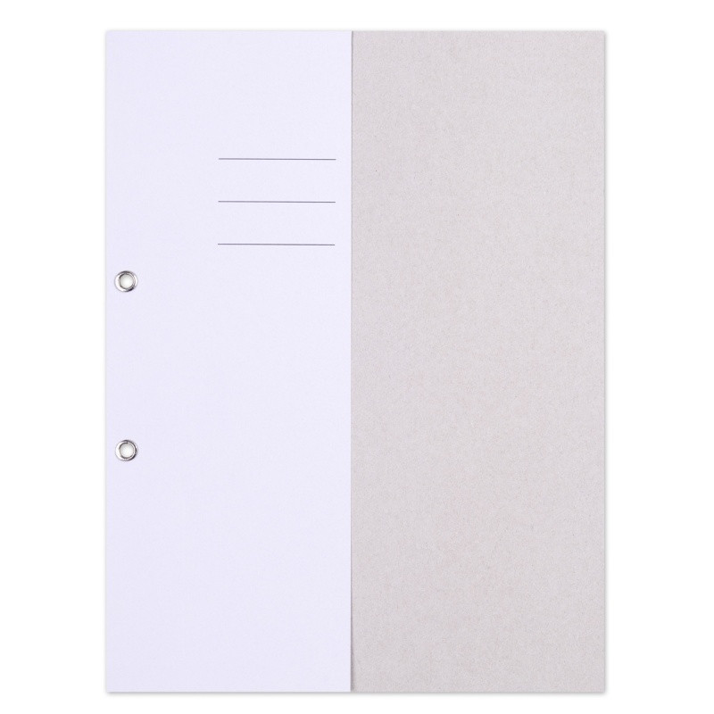 Skoroszyt OFFICE PRODUCTS Budget, karton, oczkowy, nadruk, 1/2, A4, 250gsm, biały