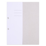 Skoroszyt OFFICE PRODUCTS Budget, karton, oczkowy, nadruk, 1/2, A4, 250gsm, biały