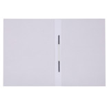 Skoroszyt OFFICE PRODUCTS Budget Pro, karton, z listwą, biały wewn., A4, 250gsm, biały